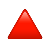 Красный треугольник, направленный вверх 