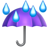 Зонтик с каплями дождя 